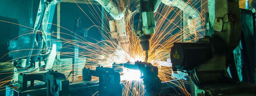 Robot welding station